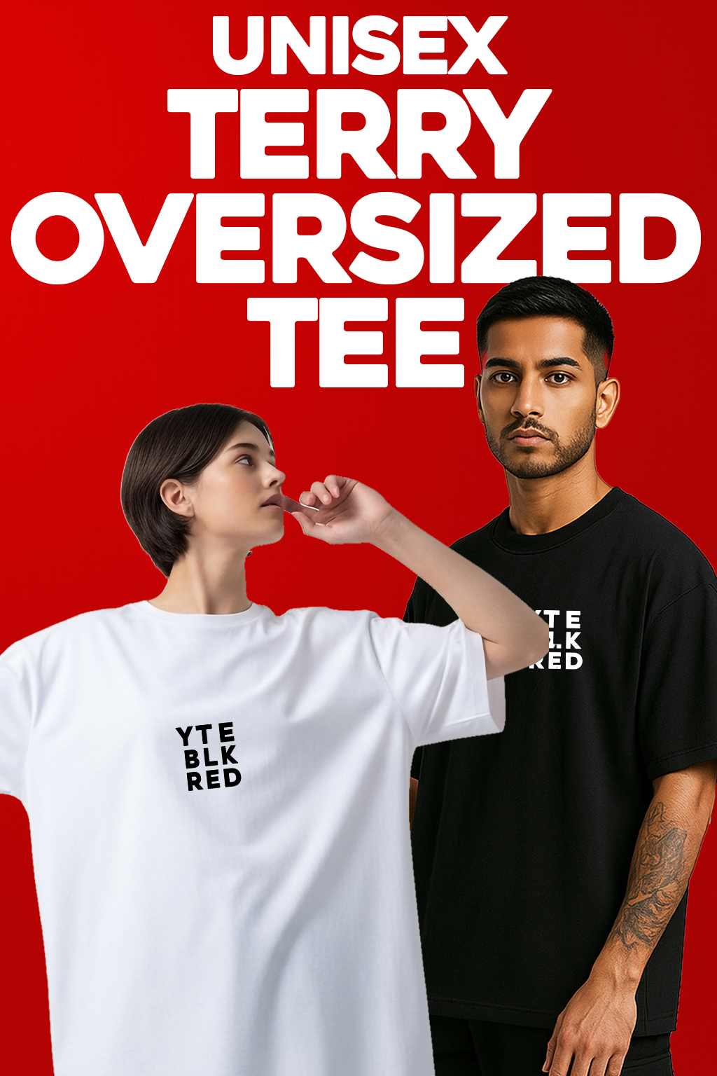 Unisex Terry Oversized Tshirts