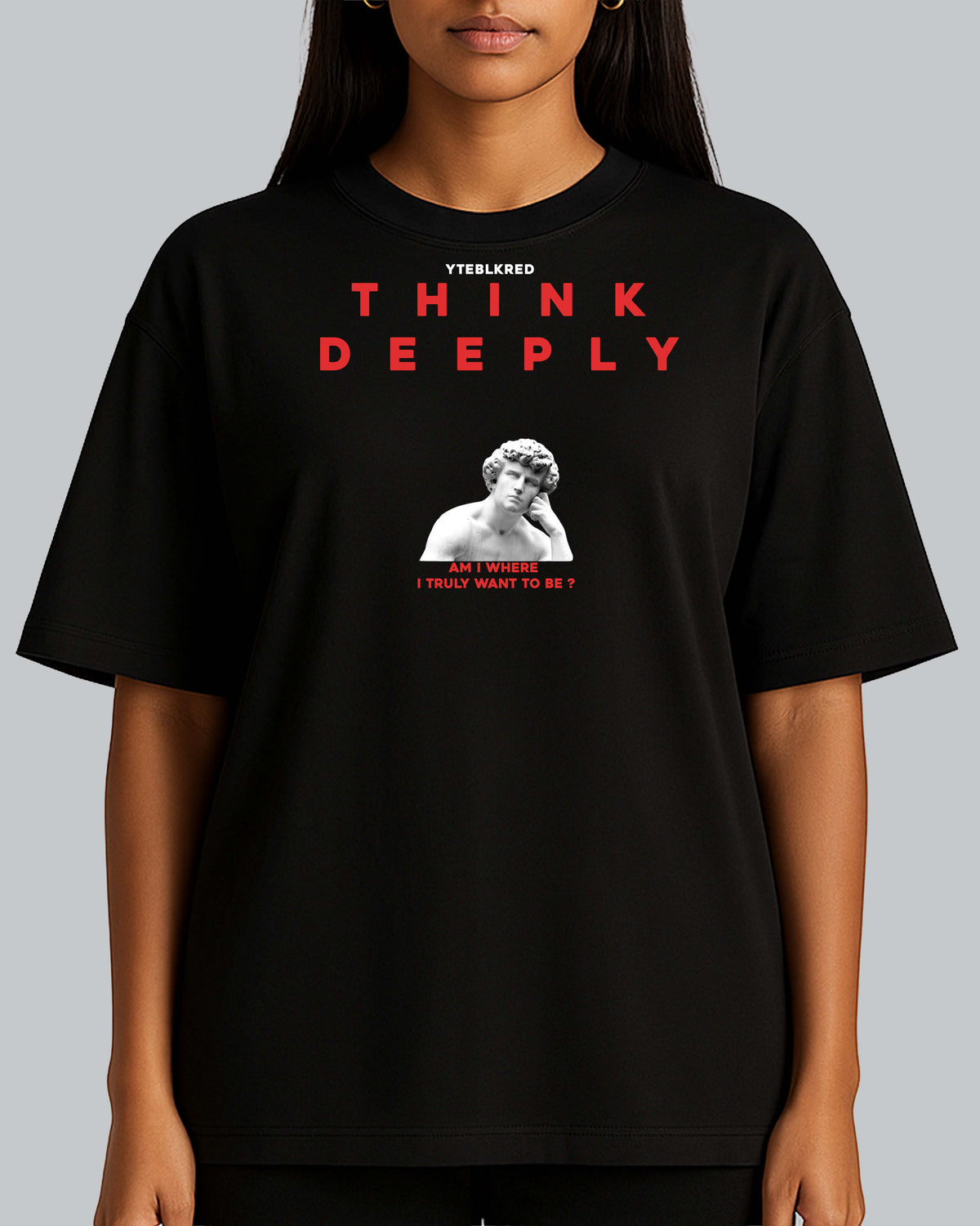Think deeply - Unisex Terry Oversized Tee