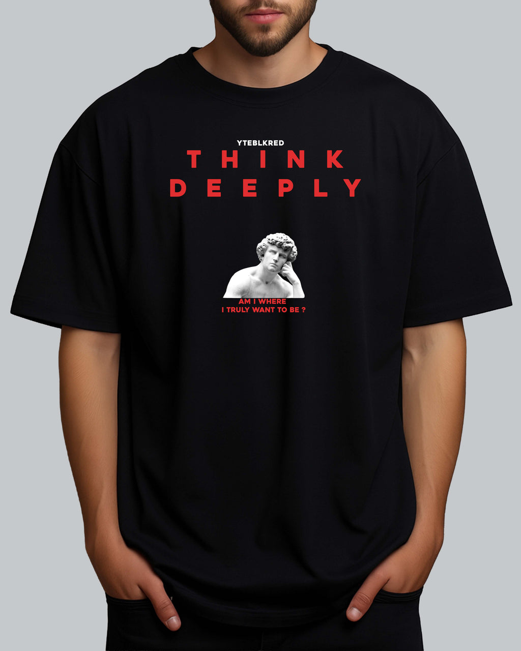 Think deeply - Unisex Terry Oversized Tee