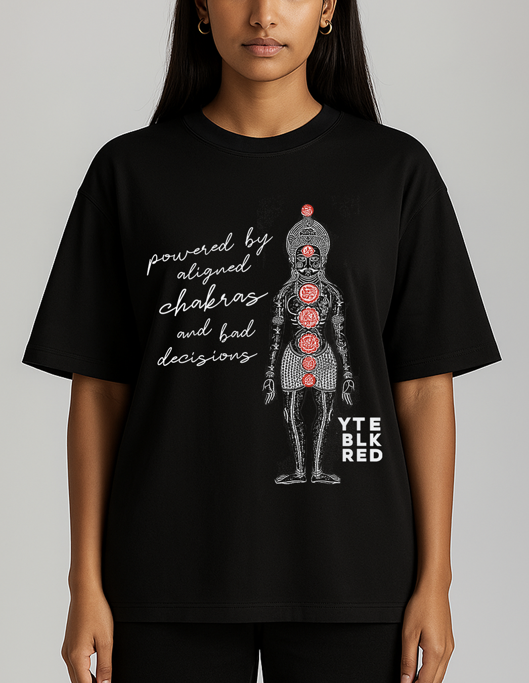 Aligned with Bad Decisions - 04 BLK - Oversized Unisex Tee
