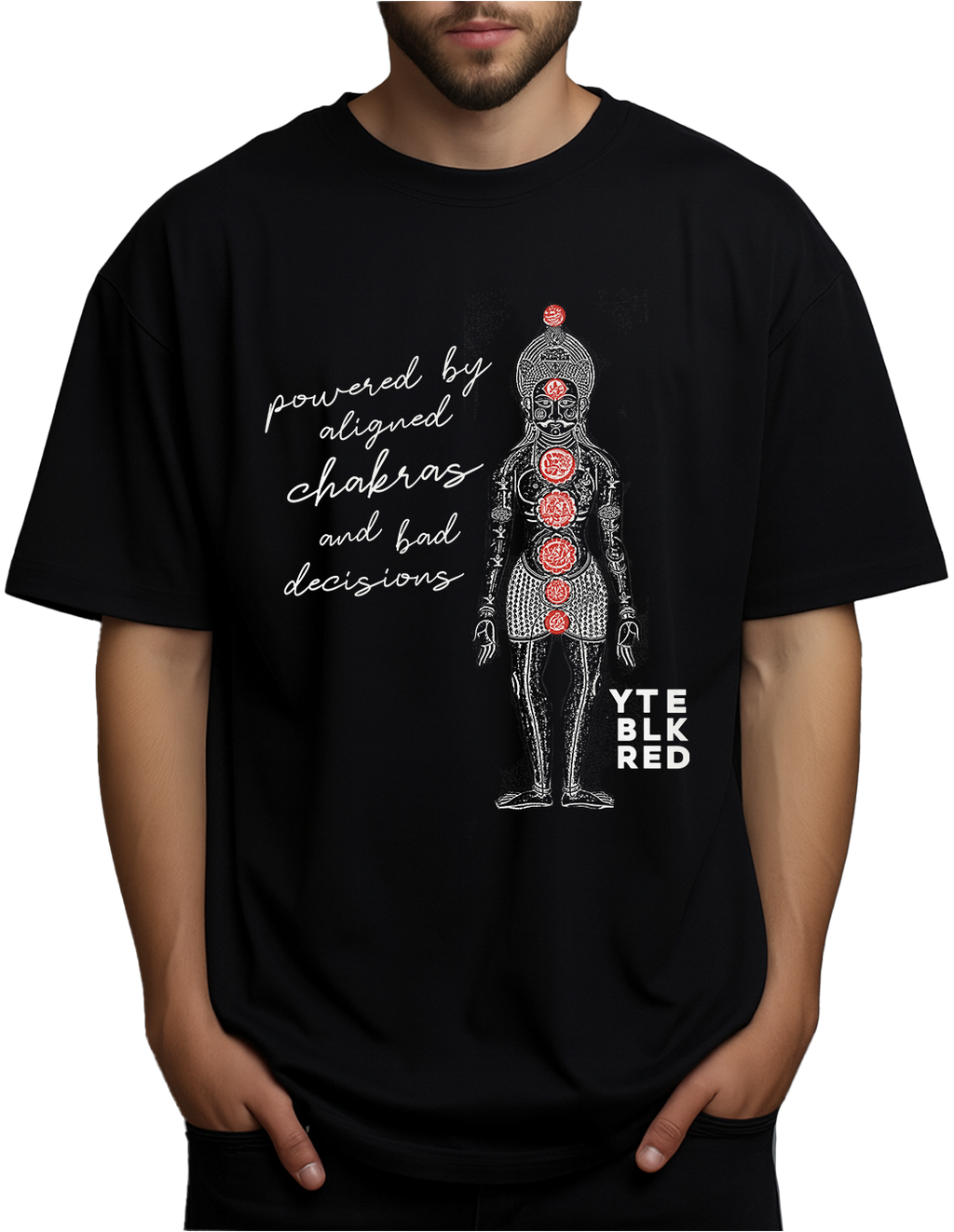 Aligned with Bad Decisions - 04 BLK - Oversized Unisex Tee