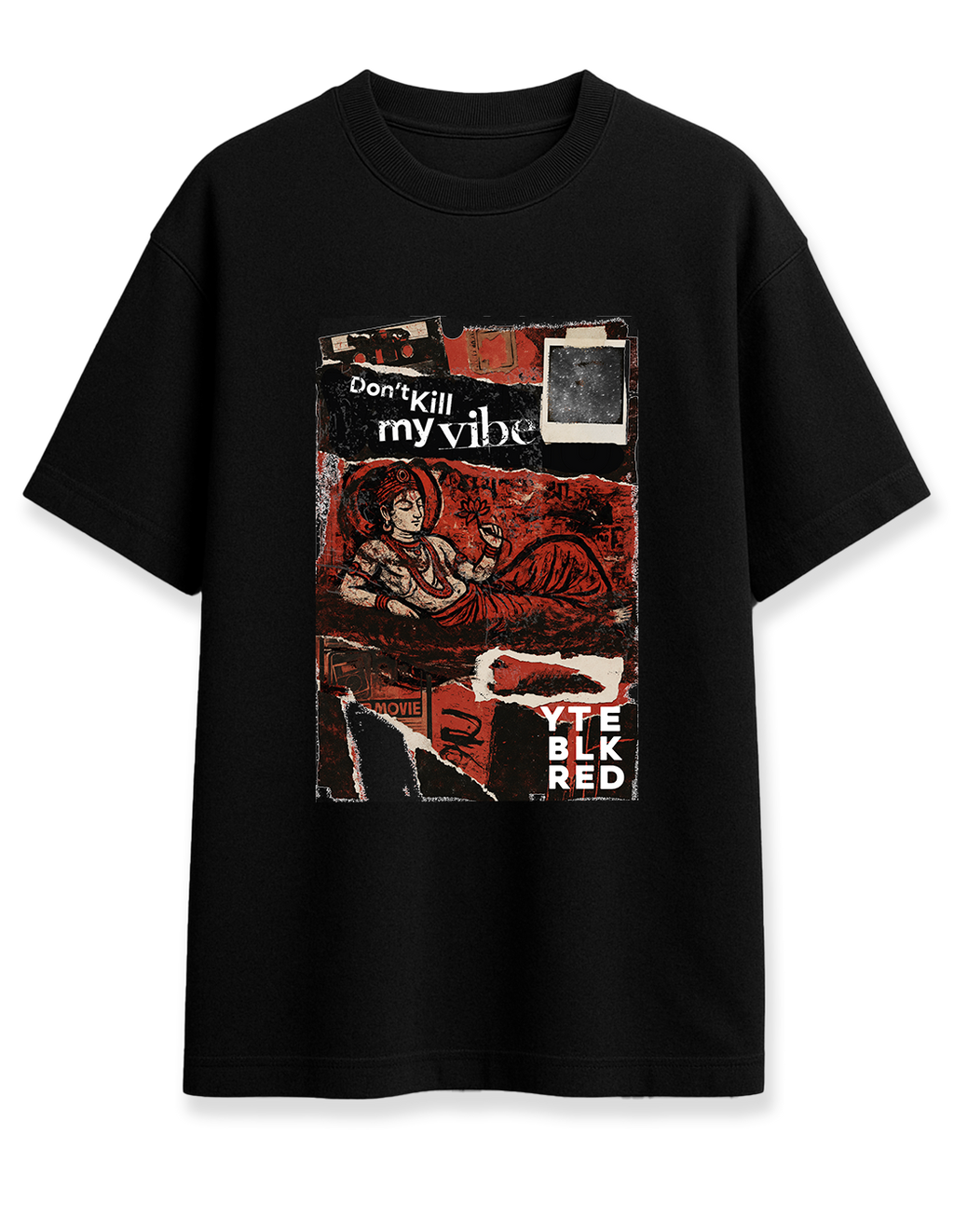 Don't Kill My Vibe - 45 BLK - Unisex Oversized Tee