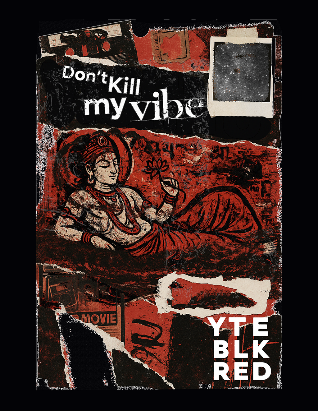 Don't Kill My Vibe - 45 BLK - Unisex Oversized Tee