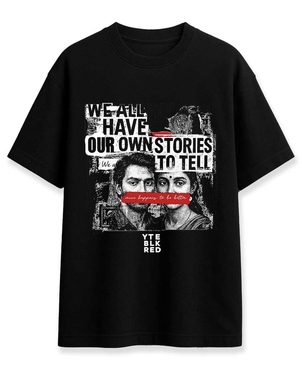 Our own story - 47 BLK - Unisex Oversized Tee