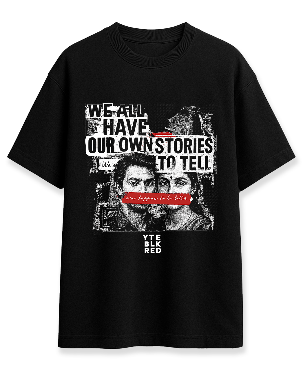 Our own story - 47 BLK - Unisex Oversized Tee
