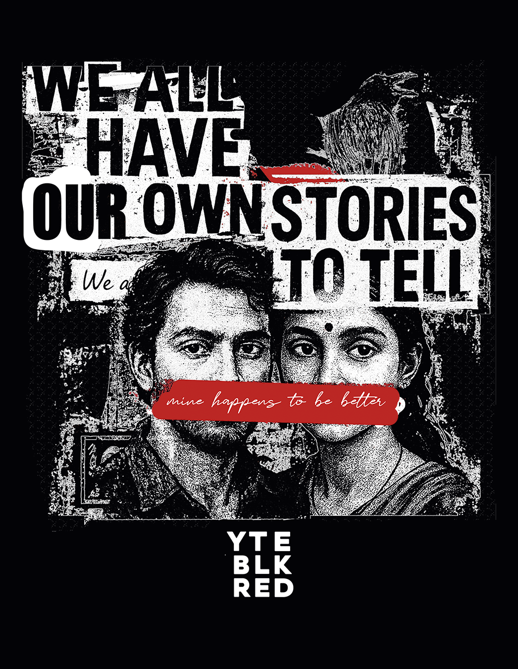 Our own story - 47 BLK - Unisex Oversized Tee